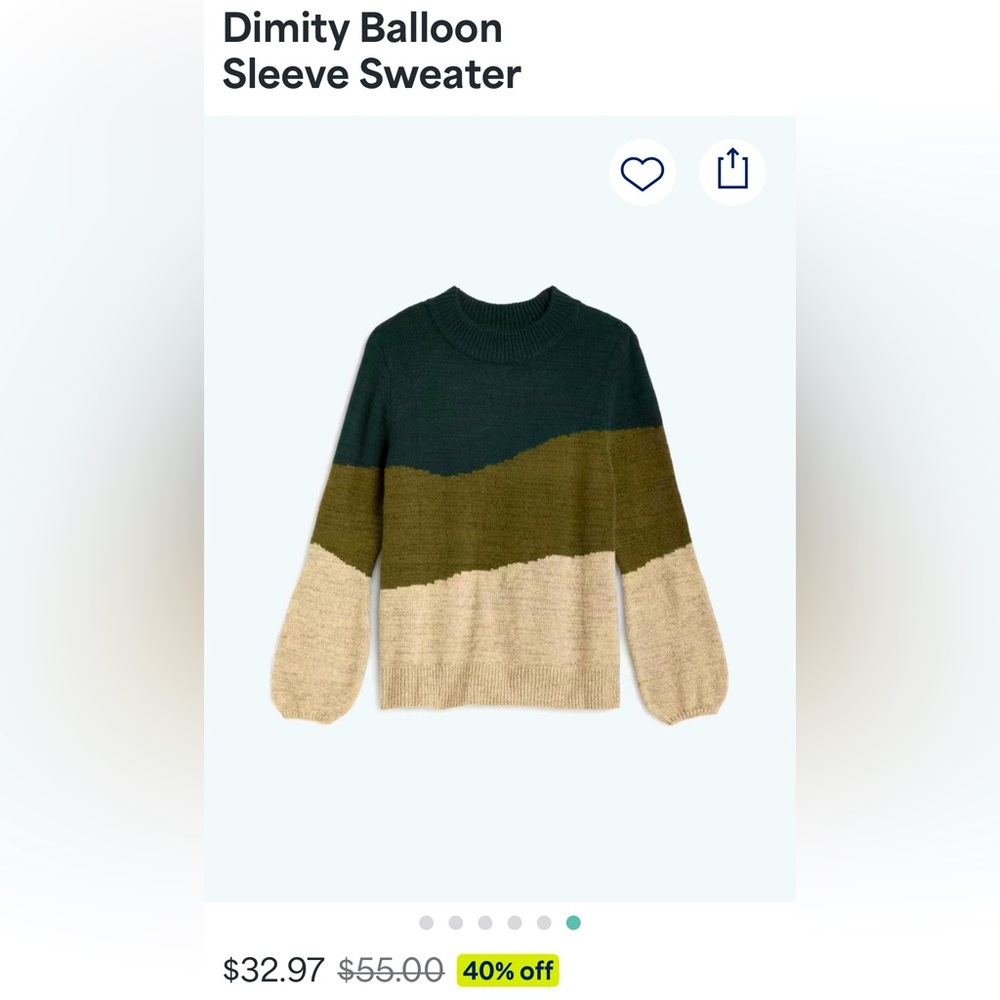 Dimity Balloon Sleeve Sweater - NEW